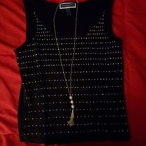 Karen scott embellished Tank top